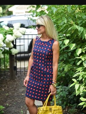 Boden Navy & Red Sleeveless Tunic Sleeveless Dress- Sz 8R
